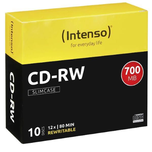 Intenso - 10 x CD-RW - 700 MB (80 min) 12x - Astuccio CD Slim